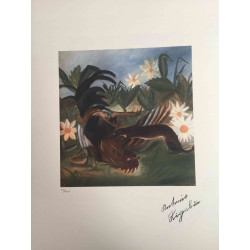 Antonio Ligabue litografia off set cm 50x70
