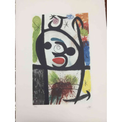 Joan Miro Lithograph off set 56x76 cm certified