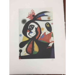Joan Miro Lithographie hors set 56x76 cm certifiée