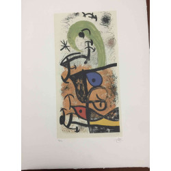 Joan Miro  Litografia off set cm 56x76  certificata