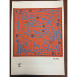 Keith Haring Lithografie off set 50x70 cm gecertificeerd
