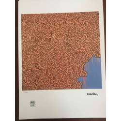Keith Haring Lithografie off set 50x70 cm gecertificeerd
