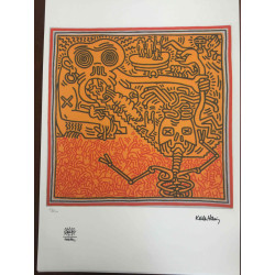 Keith Haring Lithografie off set 50x70 cm gecertificeerd