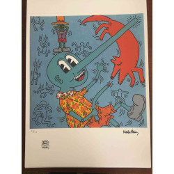 Set de litografia Keith Haring 50x70 cm certificat