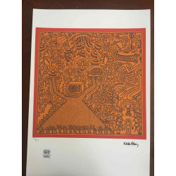 Set de litografia Keith Haring 50x70 cm certificat