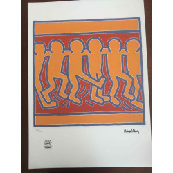 Keith Haring Lithografie off set 50x70 cm gecertificeerd