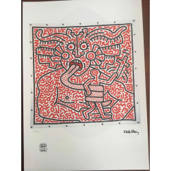 Keith Haring Lithografie off set 50x70 cm gecertificeerd