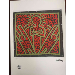 Keith Haring Lithografie off set 50x70 cm gecertificeerd