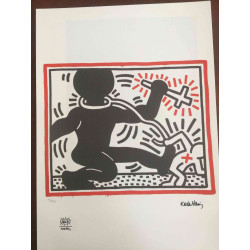 Keith Haring Lithografie off set 50x70 cm gecertificeerd