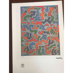 Keith Haring Lithografie off set 50x70 cm gecertificeerd