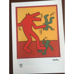 Keith Haring Lithografie off set 50x70 cm gecertificeerd