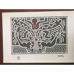 Keith Haring Lithografie off set 50x70 cm gecertificeerd