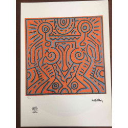 Keith Haring Lithografie off set 50x70 cm gecertificeerd