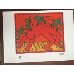 Keith Haring Lithografie off set 50x70 cm gecertificeerd