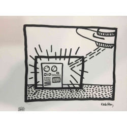 Keith Haring 50x70 cm-ko litografia-sorta ziurtatua