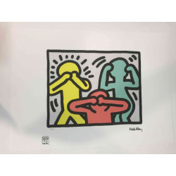 Keith Haring Lithograph off set 50x70 cm certified