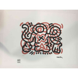 Keith Haring Litografía off set 50x70 cm certificada