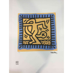 Keith Haring 50x70 cm-ko litografia-sorta ziurtatua