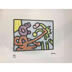 Keith Haring Lithograph off set 50x70 cm certified