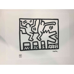 Keith Haring Litografía off set 50x70 cm certificada