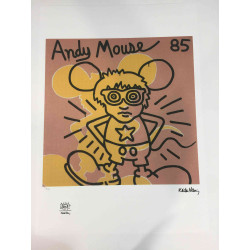 Keith Haring 50x70 cm-ko litografia-sorta ziurtatua
