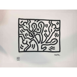 Keith Haring 50x70 cm-ko litografia-sorta ziurtatua