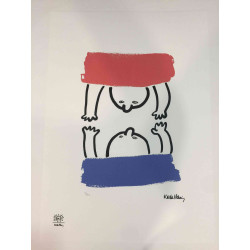 Litografická súprava Keith Haring certifikovaná 50x70 cm
