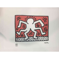 Keith Haring 50x70 cm-ko litografia-sorta ziurtatua