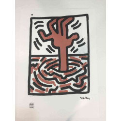 Keith Haring Litografía off set 50x70 cm certificada