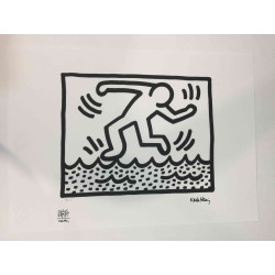 Keith Haring 50x70 cm-ko litografia-sorta ziurtatua
