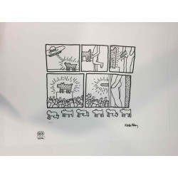 Keith Haring Lithograph off set 50x70 cm certified