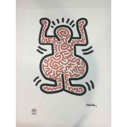 Keith Haring 50x70 cm-ko litografia-sorta ziurtatua