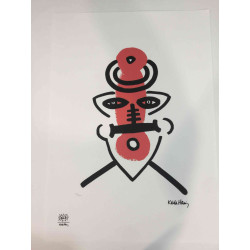 Litografia Keith Haring off set 50x70 cm certificada