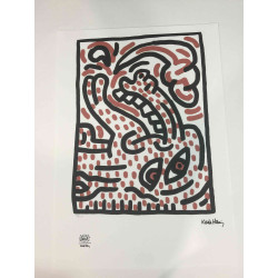 Keith Haring Lithografie off set 50x70 cm gecertificeerd