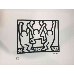 Keith Haring 50x70 cm-ko litografia-sorta ziurtatua