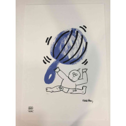 Keith Haring Lithographie hors set 50x70 cm certifiée