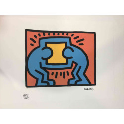 Keith Haring 50x70 cm-ko litografia-sorta ziurtatua