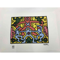 Keith Haring Litografia off set cm 50x70  certificata