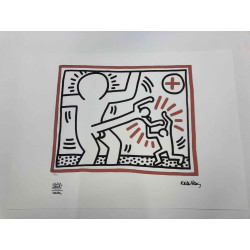 Keith Haring Litografia offsetowa z certyfikatem 50x70 cm