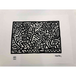 Keith Haring Lithographie hors set 50x70 cm certifiée