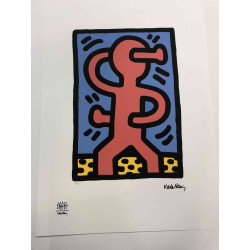 Keith Haring Litografía off set 50x70 cm certificada