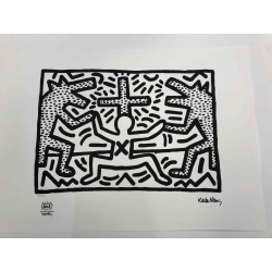 Litografická sada Keith Haring s certifikací 50x70 cm