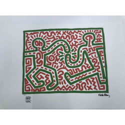 Keith Haring Litografia off set 50x70 cm certificat