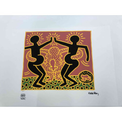 Keith Haring Litografía off set 50x70 cm certificada