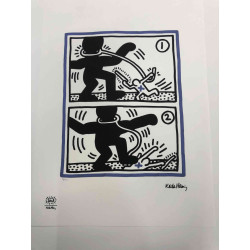 Keith Haring Litografia offsetowa z certyfikatem 50x70 cm