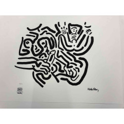 Keith Haring Litografia off set cm 50x70  certificata