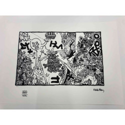 Keith Haring 50x70 cm-ko litografia-sorta ziurtatua