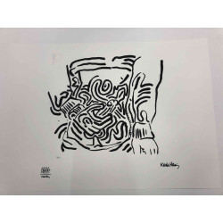 Litografia Keith Haring off set 50x70 cm certificada