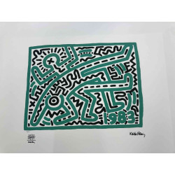 Keith Haring Litografia off set 50x70 cm certificat