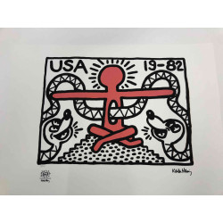 Litografia Keith Haring off set 50x70 cm certificada